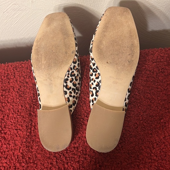 Nine West Cheetah Leopard Pony Hair Slip On Mules size 8.5 - Picture 11 of 17
